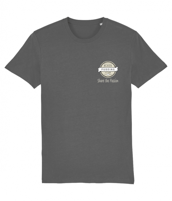 Black Pudding Club Logo Share the Passion T-Shirt Anthracite