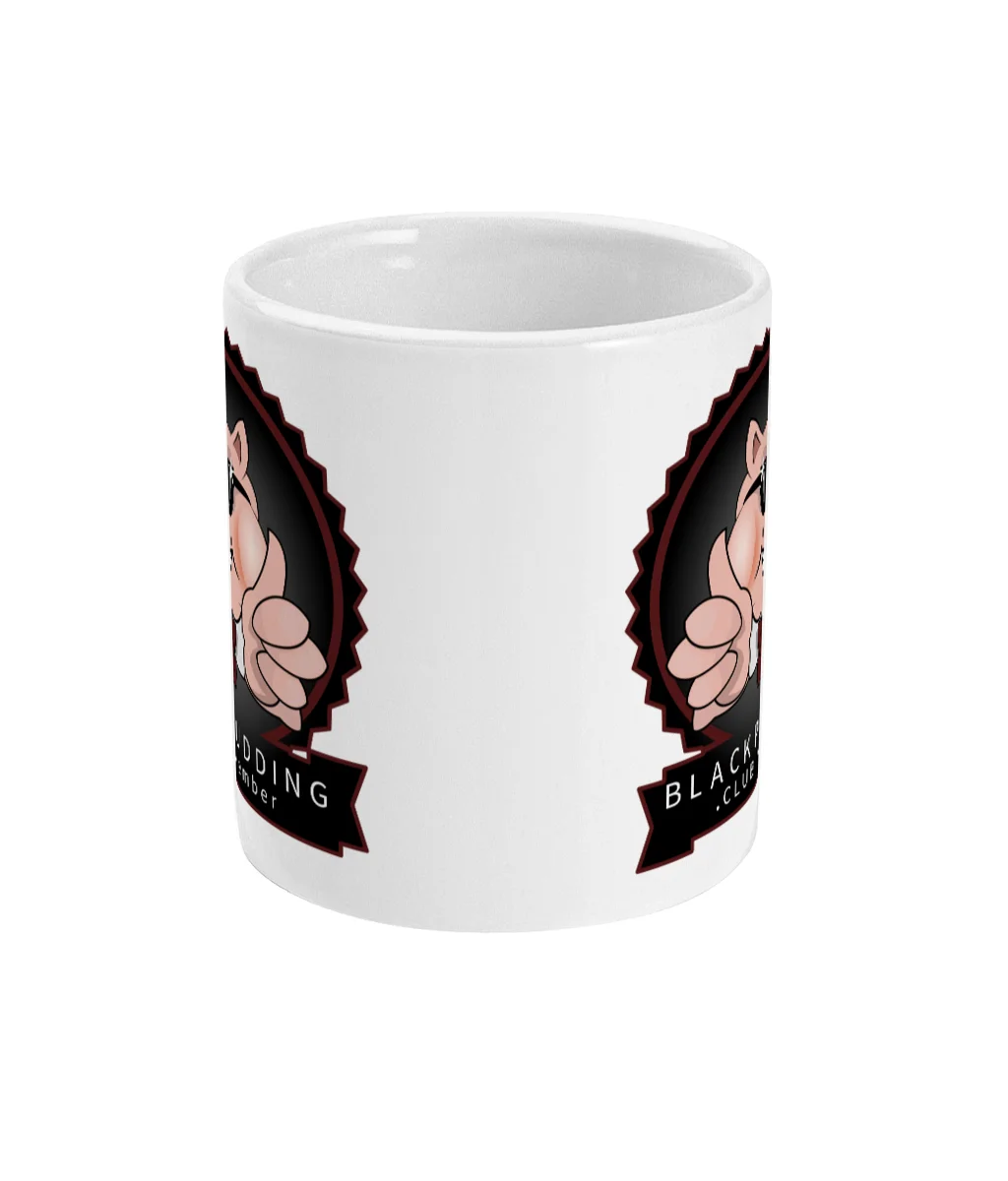 Black Pudding Club Member 11oz Mug 2 black pudding club member mug front mockup