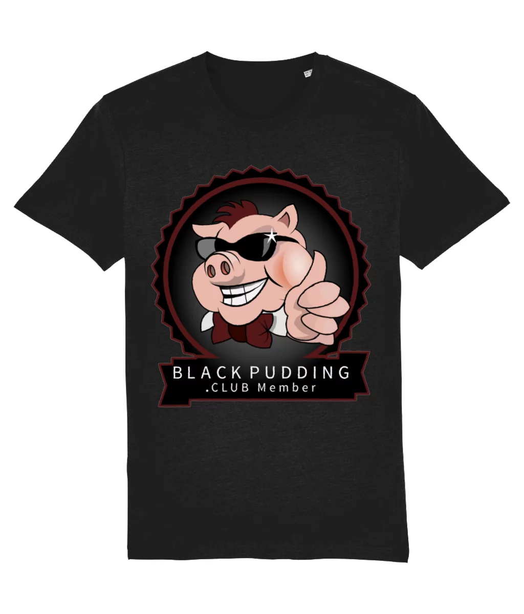 Black Pudding Club Member T-Shirt - Cool Pig Black