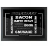 Full Breakfast Framed Bamboo Print – Black & White