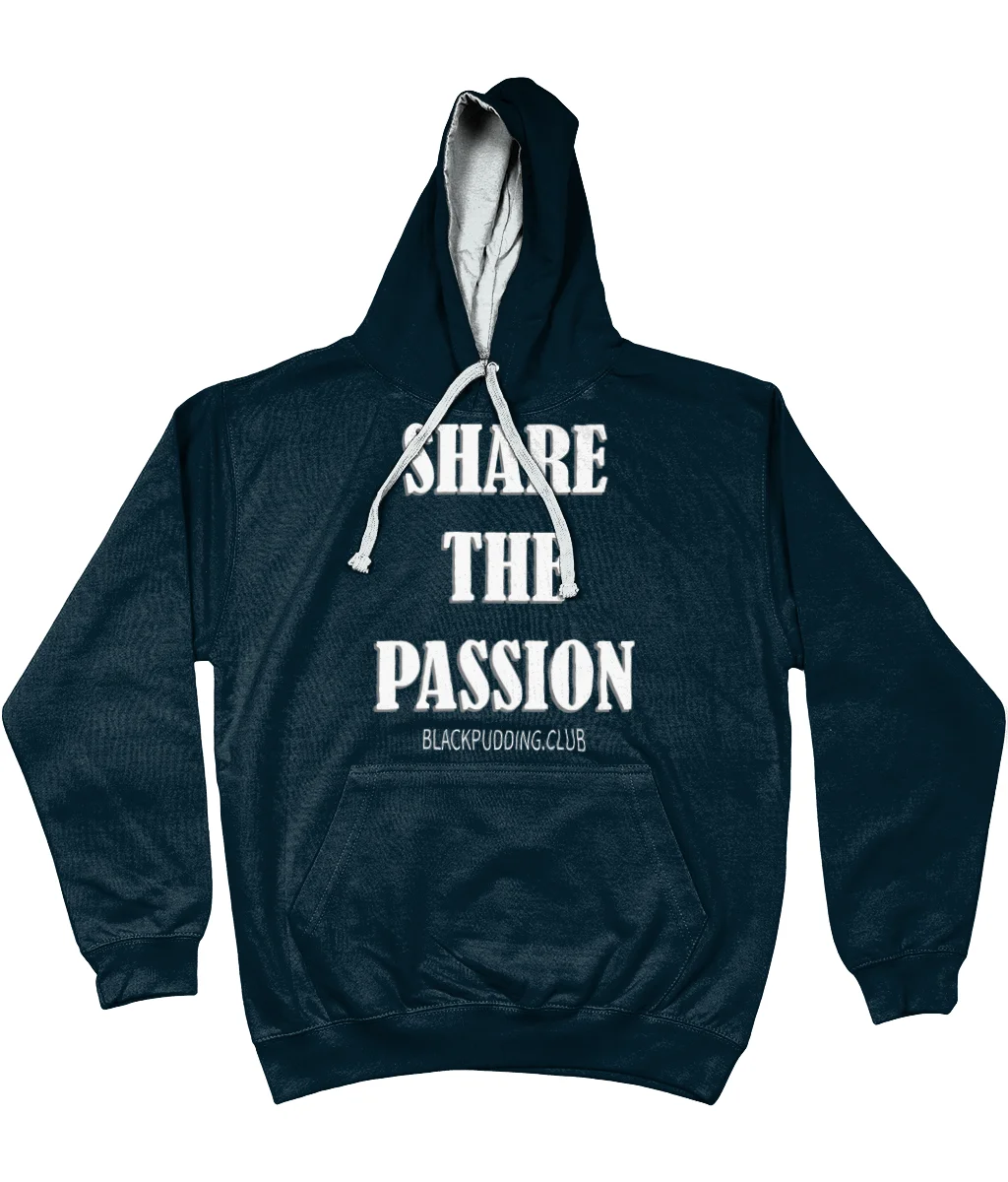 Share the Passion Varsity Hoodie 4 Share the Passion Hoodie - French Navy-Grey