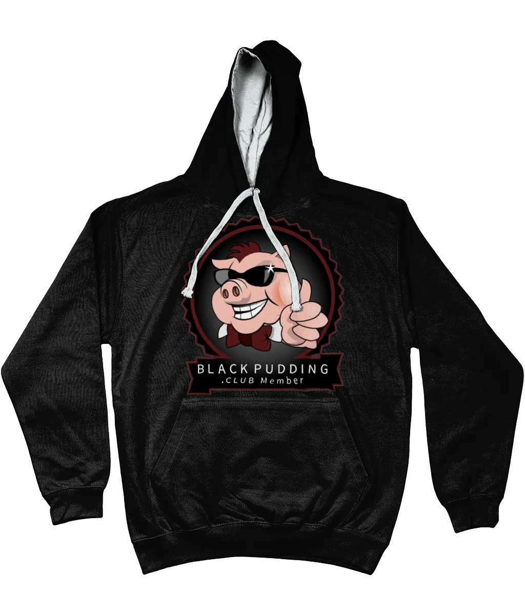 BlackPudding.Club Member Varsity Hoodie - Cool Pig 1 BlackPudding.Club Member Varsity Hoodie