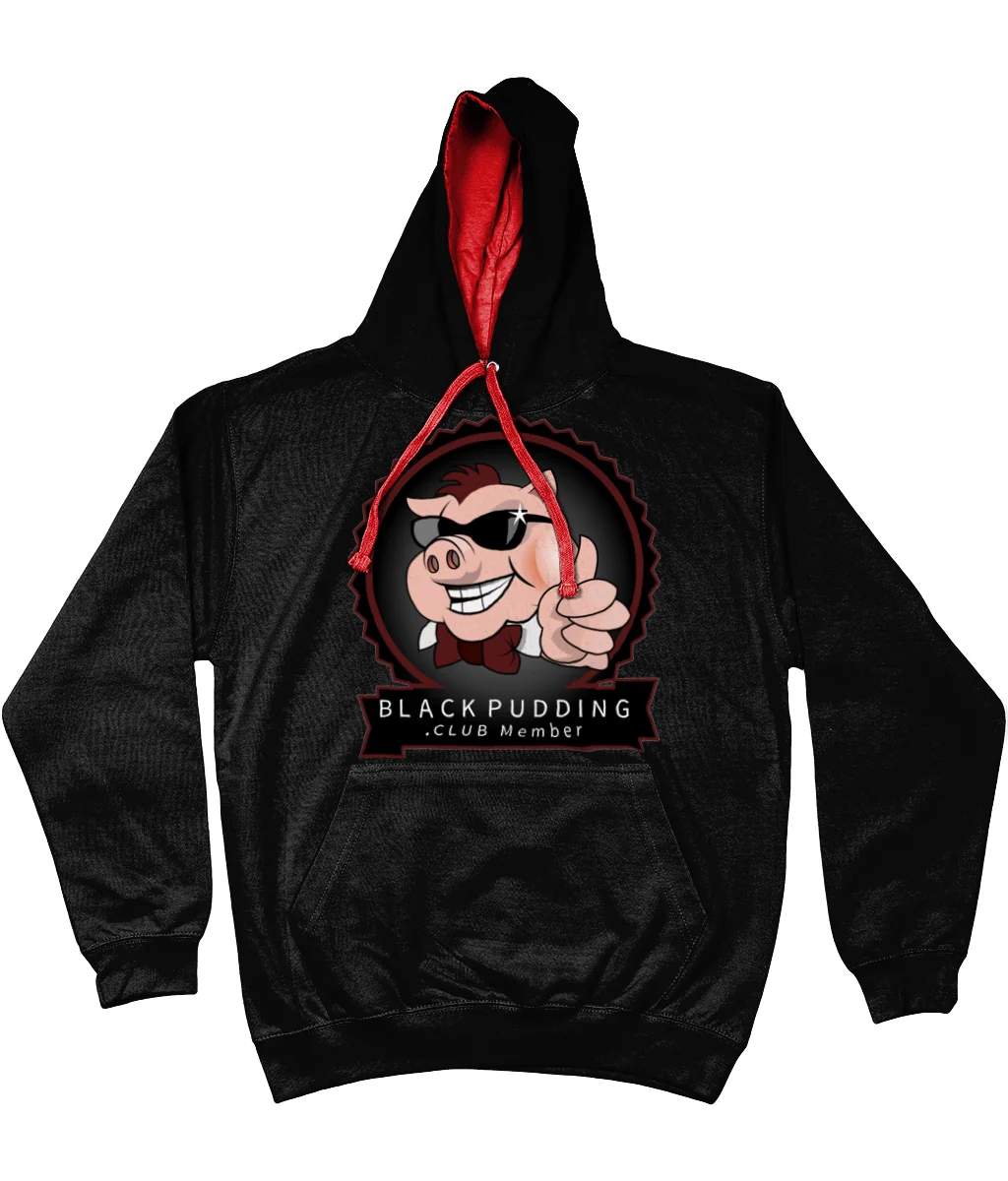 BlackPudding.Club Member Varsity Hoodie - Cool Pig 2 BlackPudding.Club Member Varsity Hoodie