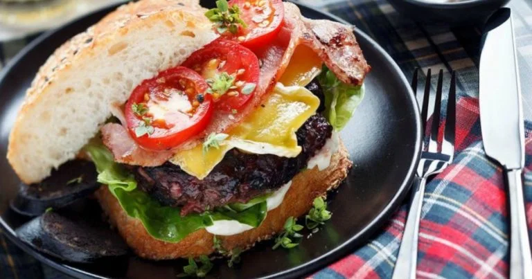 Black Pudding and Beetroot Burger