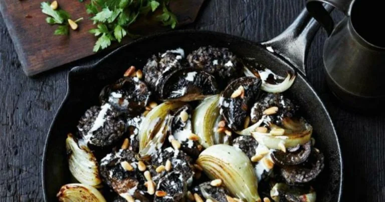 Black Pudding Mushrooms