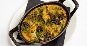 Black Pudding Scampi Wild Garlic