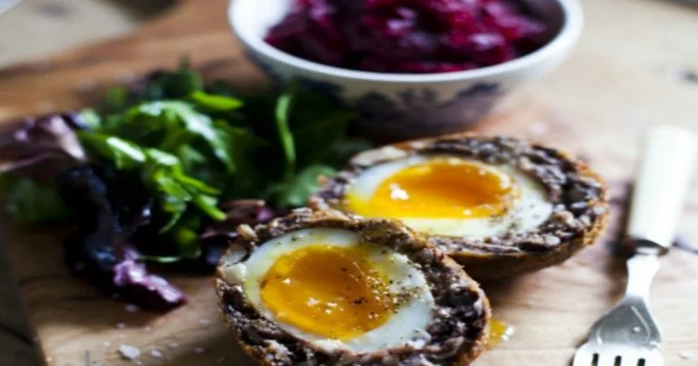 Black Pudding Scotch Eggs Beetroot Relish
