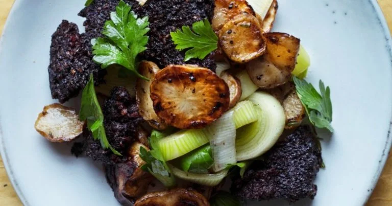 Jerusalem Artichoke Leeks BlackPudding