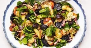 Warm Winter Salad of Scallops and Black Pudding