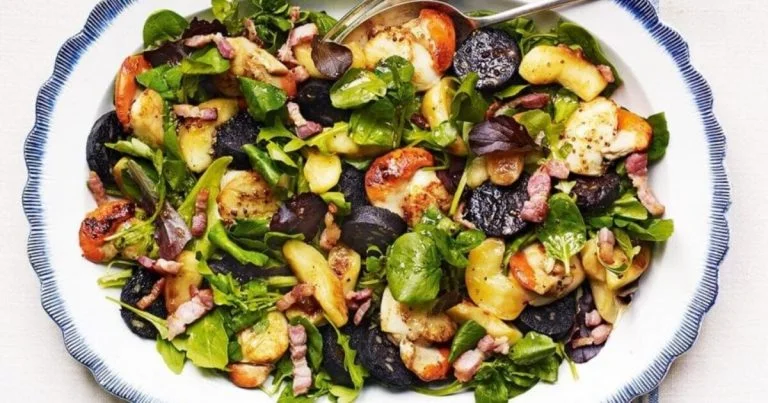Warm Winter Salad of Scallops and Black Pudding